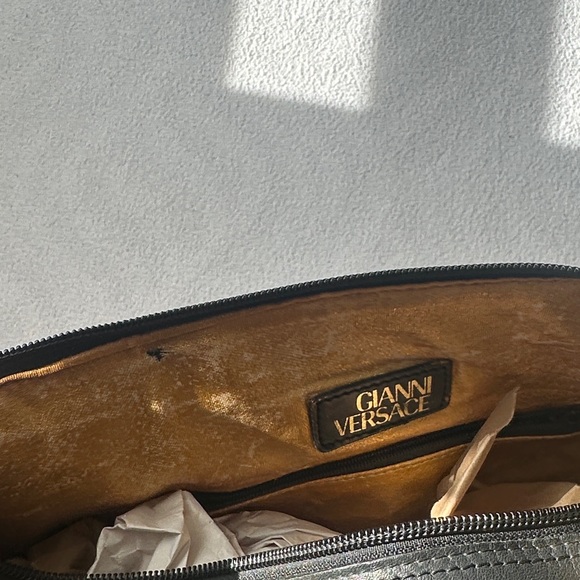 Versace Sunburst Leopard & Gold Satchel - Picture 6 of 7